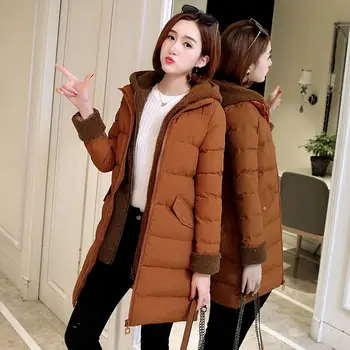 

Fashion Winter Jacket Women Parka Hooded Warm Thicken Down Cotton Coat Female Padded Oversize Winter Coat Women Clothing