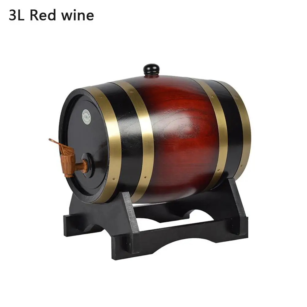 Дубовая сосна бочка для хранения вина специальная бочка 1.5L 3L ведро для хранения пива бочки для пива Виски Ром порт характеристики барный инструмент - Цвет: D