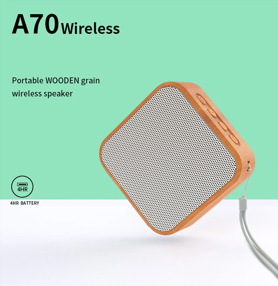 Деревянный беспроводной Bluetooth динамик Wubwoofer с функцией телефона 3 Вт Полнодиапазонный портативный динамик HiFi Поддержка TF карты fm-радио