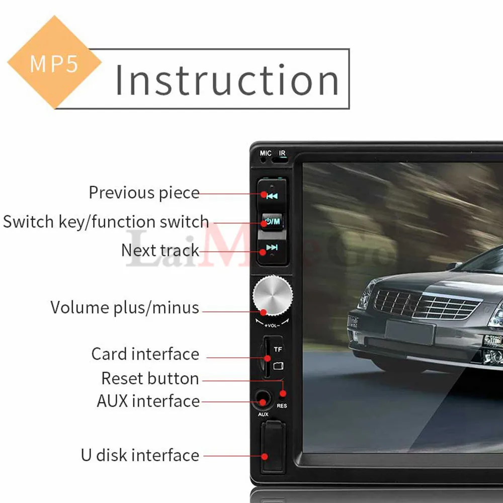 2 Din Car Radio 7HD Autoradio Touch Screen MP5 Radio Player Bluetooth Car Multimedia USB Backup Camera Reverse Monitor (6)