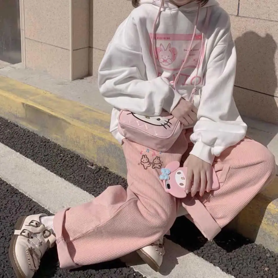 Cute Sweat Pants Women | Cute Sweatpants Women | Pink Oversized Sweatpants  - Print Pants - Aliexpress