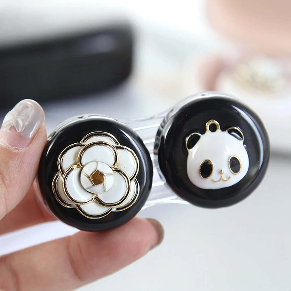 Contact Lens Case Glass Lens Container Box Female Cute Contact Lenses Box;Contact Lens Case Glass Lens Container Box Female