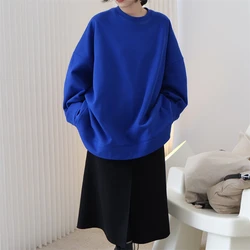 Plush hoodies sweatshirts versão coreana novo estilo camisola oversize design sentido mulher roupas para mulheres solto pulôver