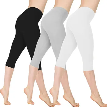 

Fitness Leggings For Women Summer High Waist Elastic Trousers Super Stretch Skinny Mid-Calf Leggings Lady 2xl 3xl Pencil pants