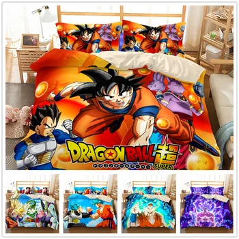 

super sai dragon ball Print 3d Bedding Set Bed Linen king queen double full twin single size bed set