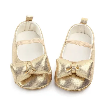 

2019 New born Cute Princess Baby Girls Soft Crib Shoes Moccasin Prewalker Soft Sole Bowknot Shoes bebek ayakkabi 0-18M