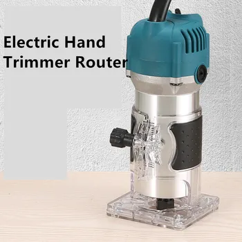 

800W Electric Hand Trimmer Router Wood Carving Machine With Carrying Case Woodworking Wood Milling Slotting Machine Power Tools