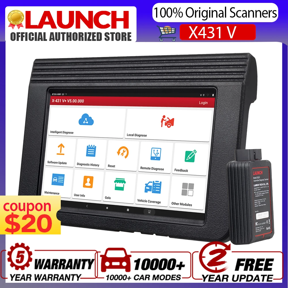 LAUNCH X431 V OBD2 сканер все системы Профессиональный автоматический диагностический