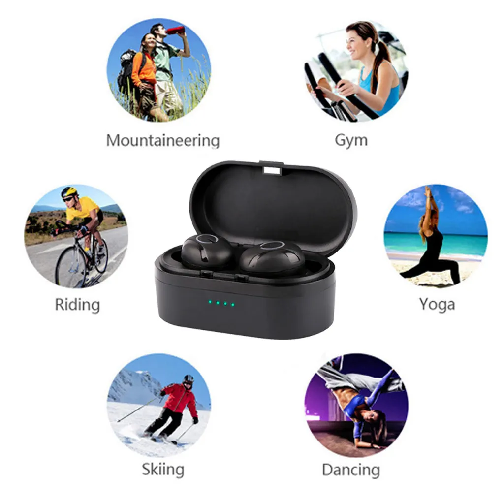 T8 Tws Беспроводная мини гарнитура Bluetooth 5,0+ Edr наушники стерео беспроводные Earbus Hifi Звук спортивные наушники 15 м#20