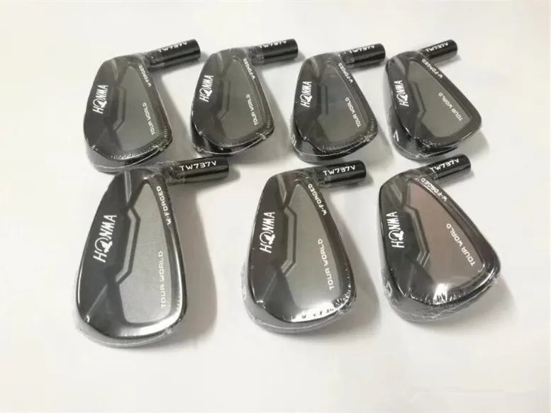 Honma TW737V Irons Black Honma Tour World Golf Irons Honma Golf Clubs 4-10 R/S Flex Shaft With Head Cover DHL Free Shipping