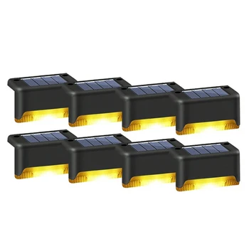 

Solar Waterproof Deck Lights Step Lights Led Fence Lamp for Patio,Stairs,Garden Pathway,Step & Fences(Warm White)8 Pcs