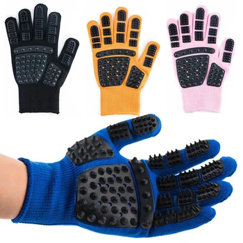 

Pet Glove Cat Grooming Glove Pets Hair Deshedding Brush Gloves For Dog Comb Bath Clean Massage Hair Remover Brushes