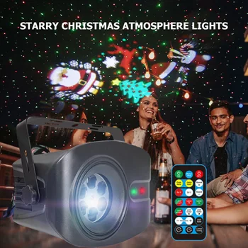 

52 Pattern Starry Sky LED Projector Light Voice Remote Control Stage Effect Lamp Uplights Stage Lighting Effect Christmas Light