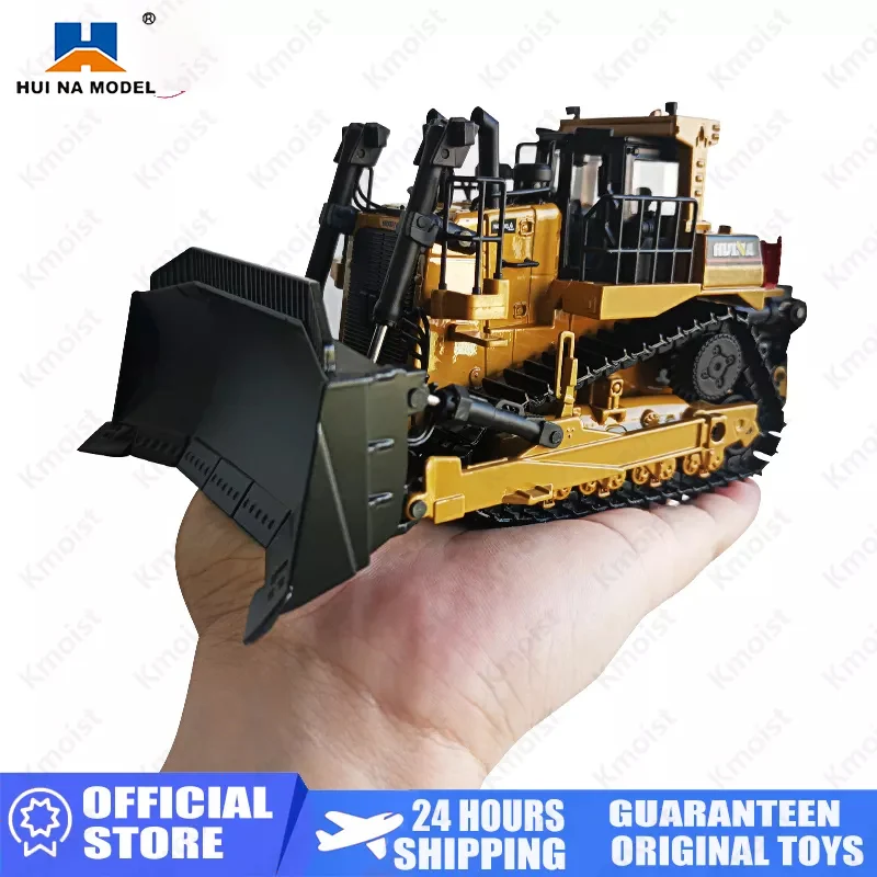 Huina Model Alloy Cars Toys For Boys 1:50 Scale Die-Cast Pattern Idraulico Navvy Loader Bulldozer Engineering Construction Cars