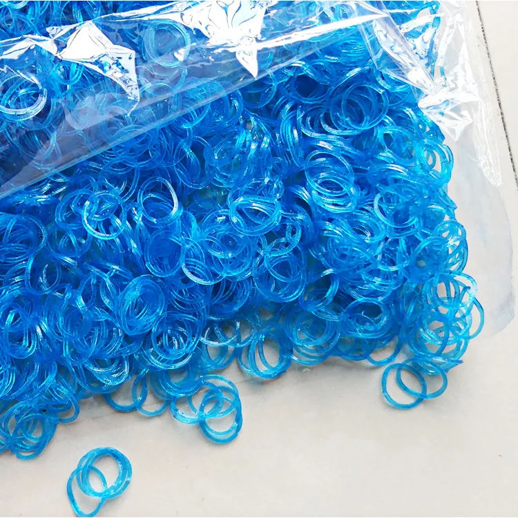 600pcs Two-color Rubber Bands Bracelet DIY Toys For Kids Hair Rubber Loom Bands Refill