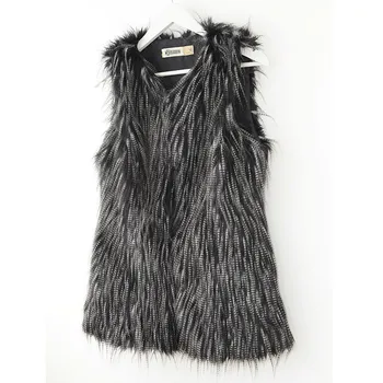 

Lychee Girls Fashion Lady Faux Fur Coat Winter Slim Sleeveless Women Faux Fur Vest Winter V Neck Plus Size Women Coat