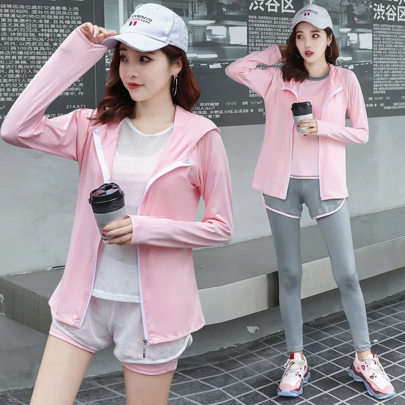 

Autumn And Winter New Style Yoga Suit Five-Piece Women's Running Yoga Training Sports Set Fitness Casual Walking Coat