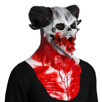 

halloween Cave Demon Skull Mask Skeleton Blood Goat Sucker Zombie Design Cannibal Mask Latex Adult Halloween Costume