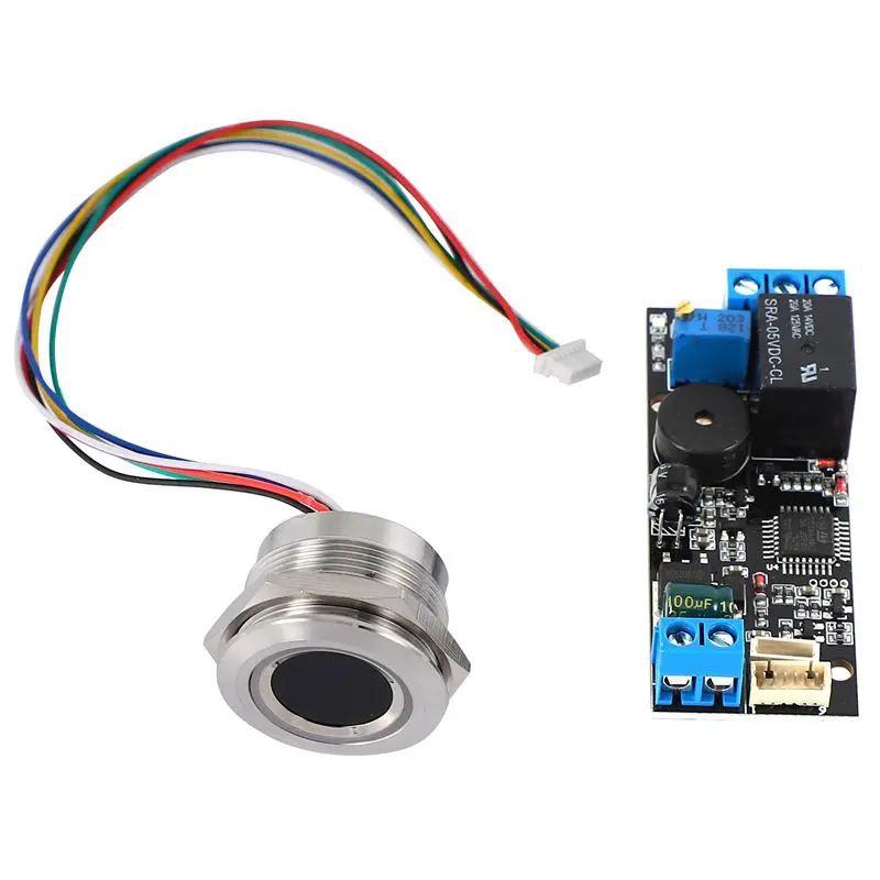 

K202 DC12V Low Power Fingerprint Control Board + R503 Fingerprint Module Round Fingerprint Recognition Module