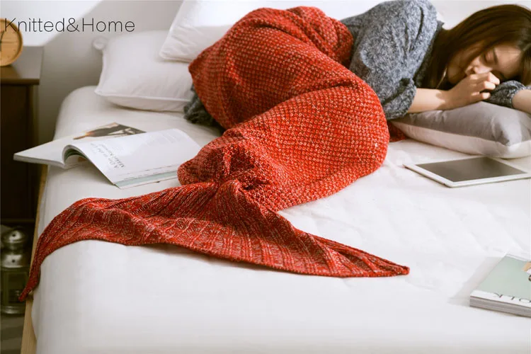 Mermain blanket red 2