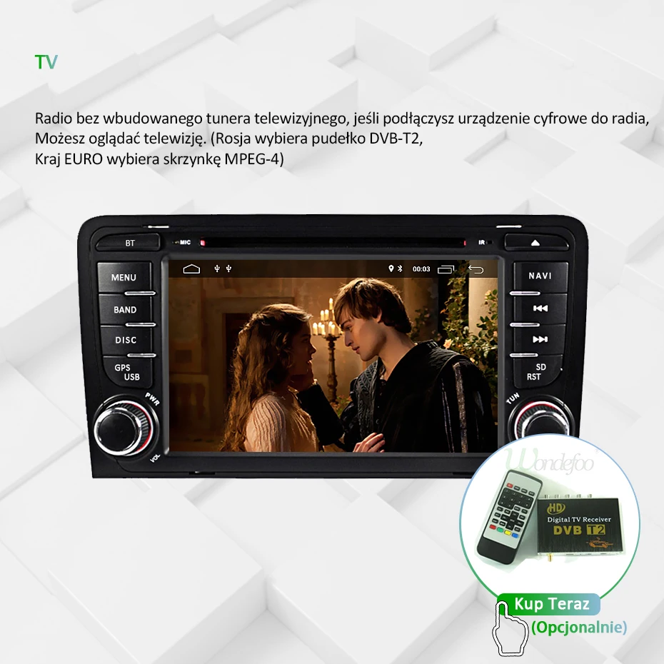 Clearance IPS SCREEN 64G Android 9.0 2 din Car Multimedia Player For Audi A3 S3 GPS radio stereo navigation AUDIO tape recorder BT 4.0 USB 30