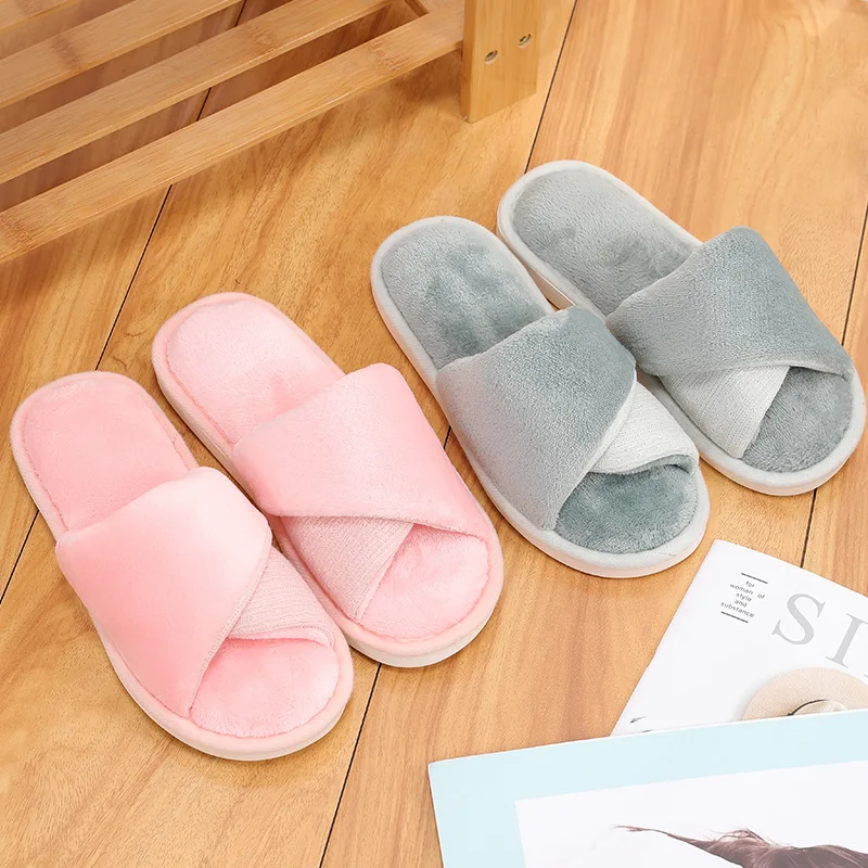 

2019 Four Seasons Adjustable Slipper Women's All Seasons Cross Indoor Anti-slip Men's Habitat Home Linen Slippers COUPLE'S Shoes