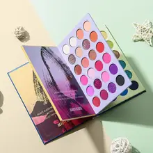 Beleza vitrificada 72 cores estilo de livro de três camadas compõem cosméticos destaque sombra paleta fosco pérola sombra de olho