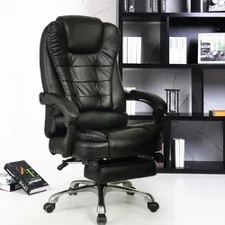 Роскошный качественный эргономичный роскошный офисный стул поворотный подъемный компьютерный стул подставка для ног Досуг лежа набитая