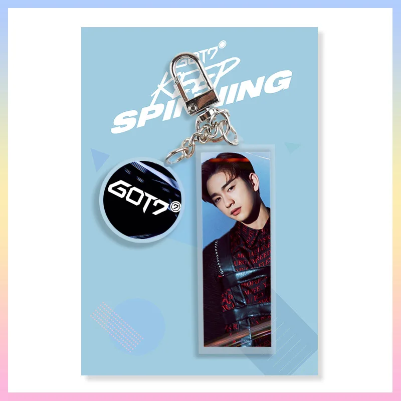 [MYKPOP]GOT7 брелок JINYOUNG креативные металлические/Акриловые/ПВХ аксессуары коллекция