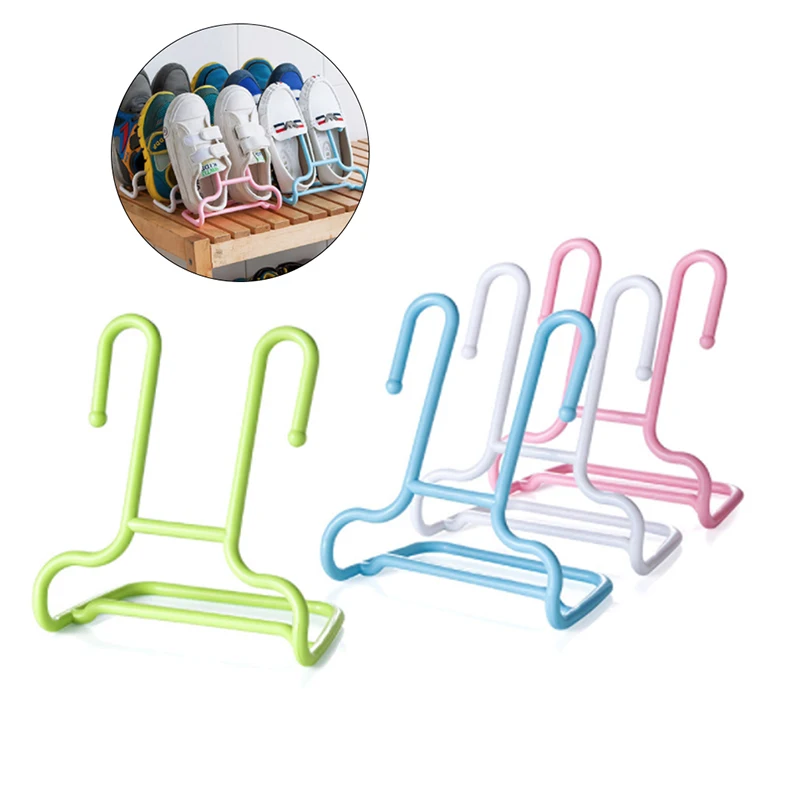 

2PCS/Set Multi-Function Shelf Drying Rack Shoe Rack Stand Hanger Children Kids Shoes Hanging Storage Wardrobe Organizer