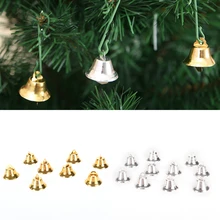 10 шт металлические колокольчики маленькие колокольчики ювелирные украшения DIY рождественские колокольчики подвески для рождественских украшений