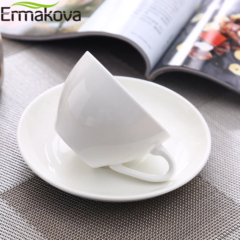 ERMAKOVA 6 шт./лот фарфоровая чашка для эспрессо с блюдцем керамическая капучино