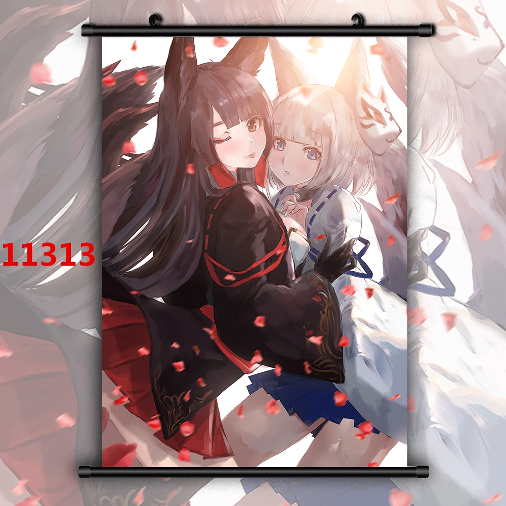 Arte da parede pintura em tela jogos anime azur lane kawakaze cartazes e  cópias decoração do