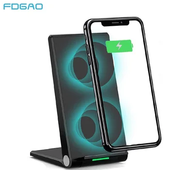 

FDGAO 15W Qi Wireless Charger Stand for iPhone 11 Pro XS MAX XR Fast Wireless Charging Station for Samsung S10 S20 Phone Charger