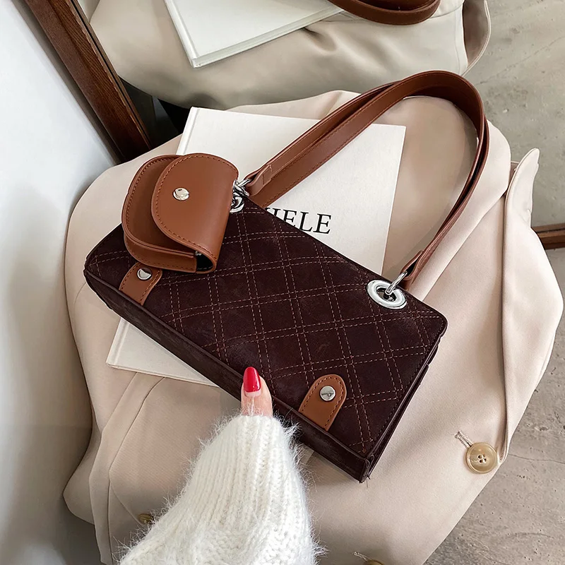 

Peeling Leder Schulter Taschen fÃ¼r Frauen 2020 Winter Frauen Mode Trend Branded Handtaschen und GeldbÃ¶rsen Dame Mode Hand Tasche