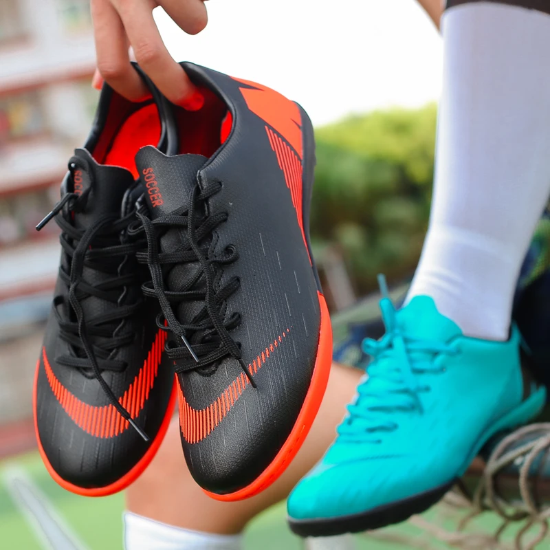 Футбольные бутсы Крытый газон Futsal кроссовки TF& Длинные шипы Мужская обувь футбольные бутсы оригинальные футбольные спортивные ботинки для женщин и мужчин