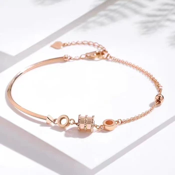 

Small Wild Waist Bracelet Female Sterling Silver Ins Niche Design Rose Gold Bracelet Simple High-level Cold Jewelry