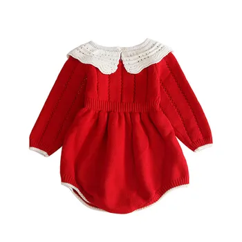 

Fashion Toddler Baby Girl Wool Knitted Tops Romper Sweater Jumpsuit Outfits Clothes