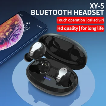 

XY-5 TWS Bluetooth Headset V5.0 8D Stereo in ear Wireless Earbuds Headset with Microphone and Charging Box Wireless Headset