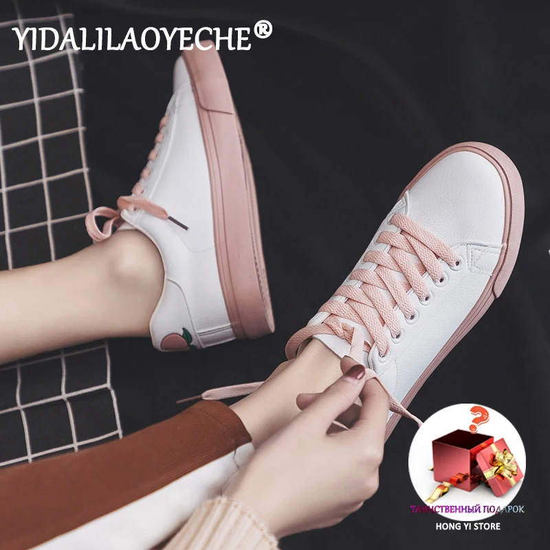Модная женская обувь повседневные однотонные туфли из искусственной кожи с