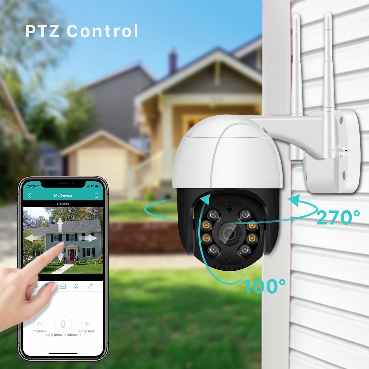 1080P PTZ Wifi IP Camera Outdoor 4X Digital Zoom AI Human Detect Wireless Camera H.265 P2P Audio 2MP 3MP Security CCTV Camera best outdoor camera wireless