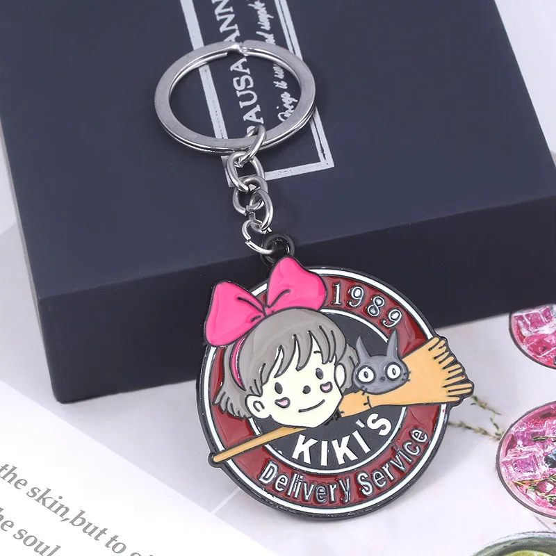 Hayao Miyazaki Kiki службы доставки Kiki брелок в виде фигуры японский мультяшный брелок для ключей для женщин мужчин автомобильный брелок ювелирные изделия
