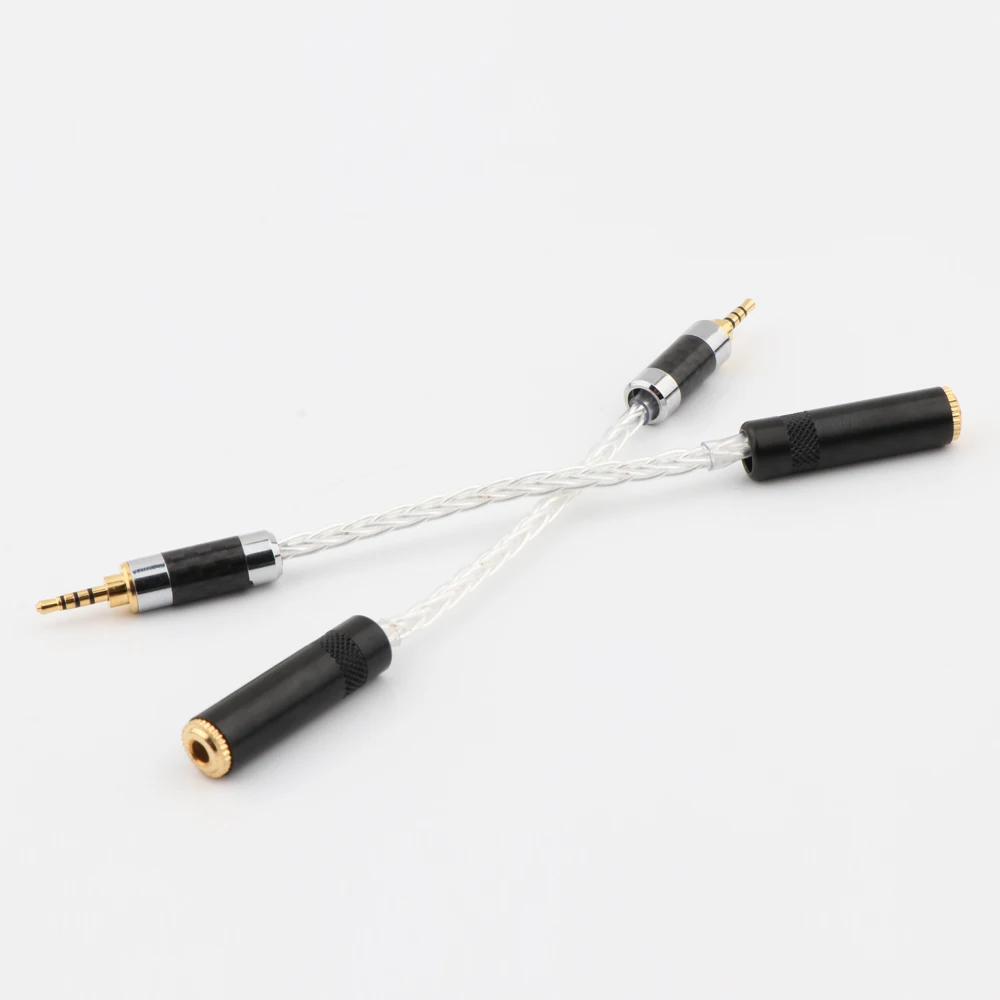 Hi end OCC copper silver plated cord 2 5mm TRRS Balanced Male to 3 5mm Stereo Female Earphone Cable headphone upgrade cable