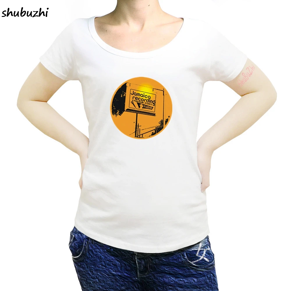 STUDIO 1 CIRCLE LOGO women t shirt hot sale BLACK SHIRT dub reggae trojan records vinyl ska blue beat female tee sbz3287 | Женская