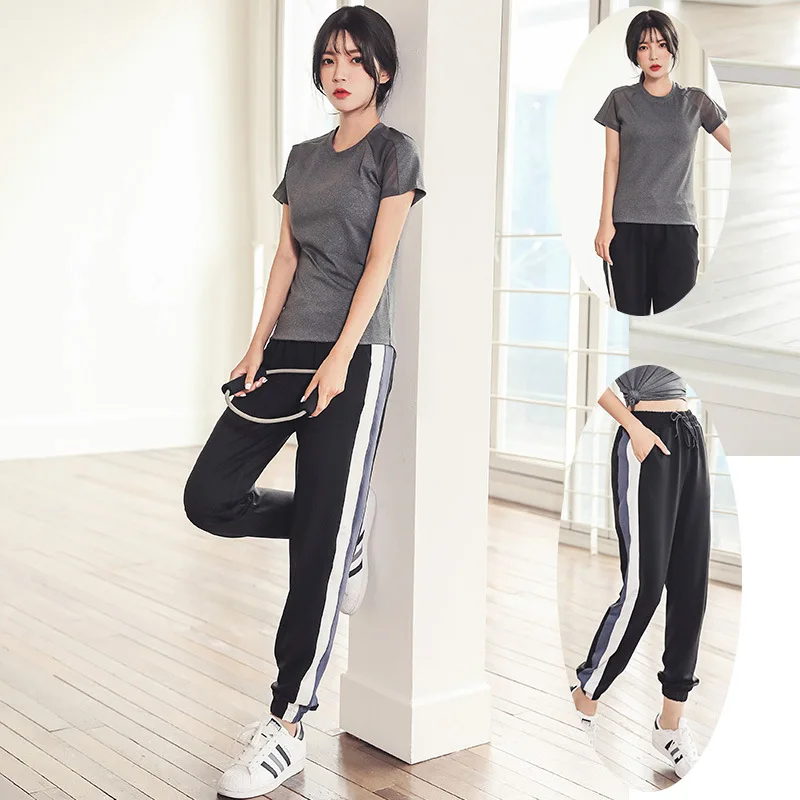 

Summer Yoga Clothes Gym Sports WOMEN'S Suit Fashion Loose Two-Piece Set Running Quick-Dry Clothes