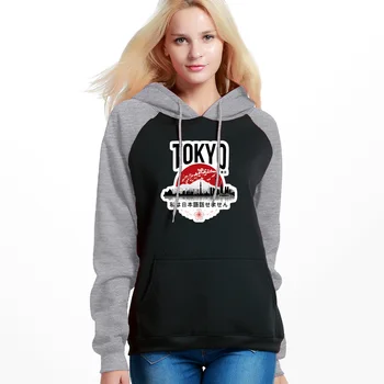 

Tokyo I don't speak Japanese Hoodies Women Hooded Sweatshirts Funny Harajuku High Quality Pullover 2019 Winter Fleece Hoody