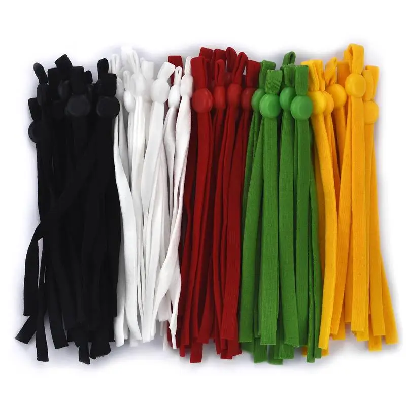 

100Pcs Flat Mask Elastic Band Rubber Rope Ear Hanging Rope Adjustable DIY Soft Black White Elastic Sewing Mask Craft Accessories