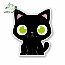 EARLFAMILY 13cm x 13cm Black Cat Funny Car Stickers RV VAN 3D DIY Fine Decal Bumper Trunk Truck Graphics Vinyl JDM Accessories EARLFAMILY 13cm x 13cm Black Cat Funny Car Stickers RV VAN 3D DIY Fine Decal Bumper Trunk Truck Graphics Vinyl JDM Accessories