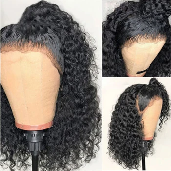 

Brazilian Human Hair 13x4 Lace Front Wigs Curly Hair For Black Women Pre Plucked with Baby Hair 150% Density Swetcurly