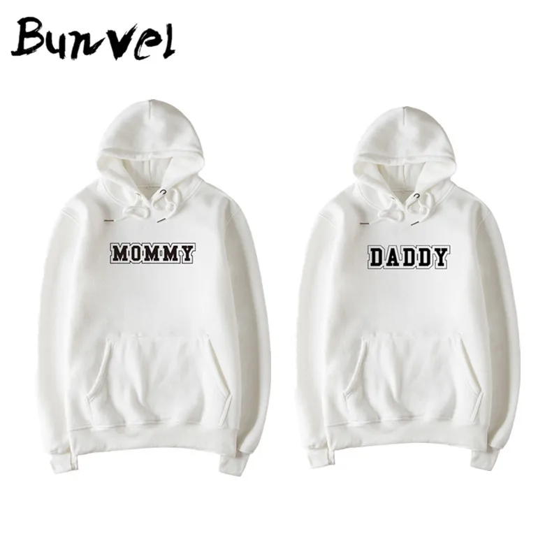 

bunvel Winter Mommy Daddy Sweatshirts Family Matching Clothes Hooded Hoodies Letter Pattern Autumn Matching Family Outfits f